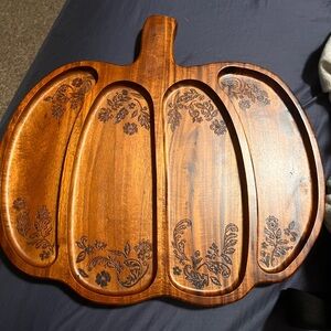 Wooden Pumpkin Charcuterie Board